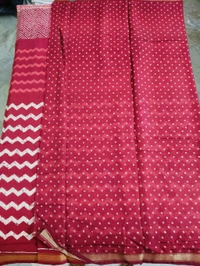 chanderi silk - Red