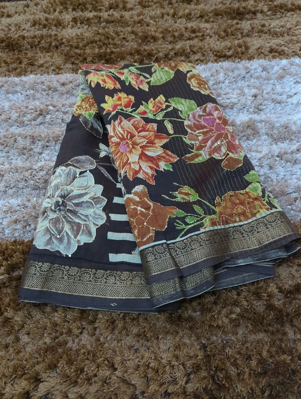 CHANDERI SAREE - Morocco Brown