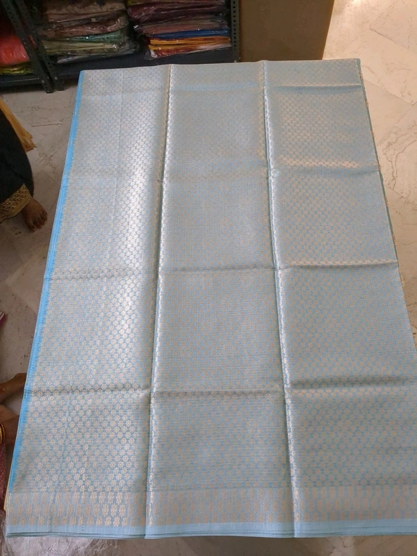 SILK KOTA SAREE - sky blue