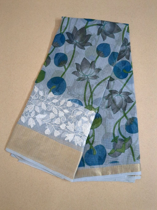 pure silk kota pythani - mystic blue