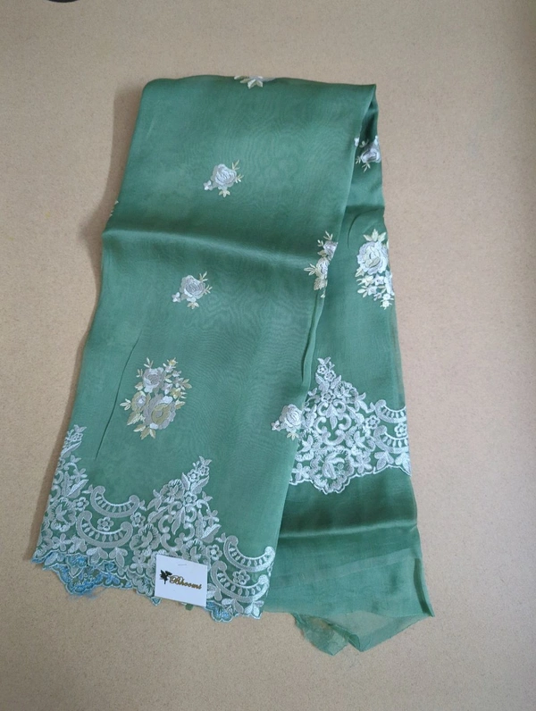 pure organza - teal green