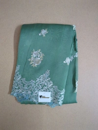 pure organza - teal green