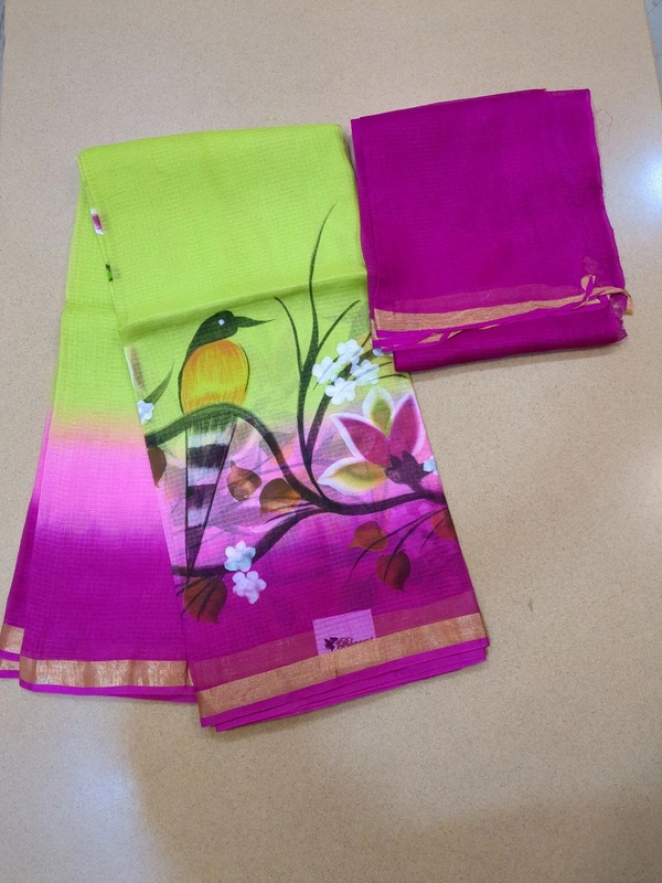 pure silk kota - pink