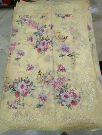 silk kota embroidary - Yellow