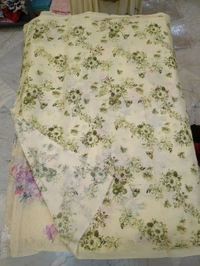 silk kota embroidary - Yellow