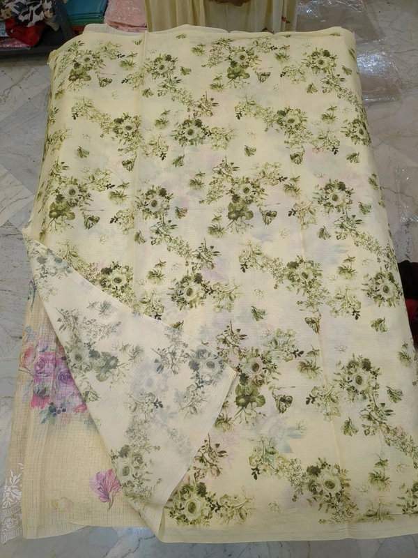 silk kota embroidary - Yellow