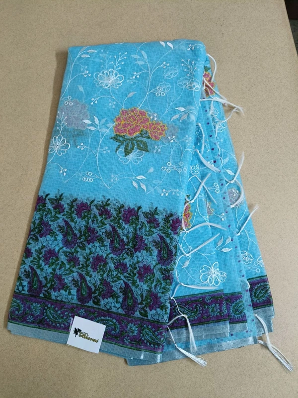 kota embroidaey - sky blue