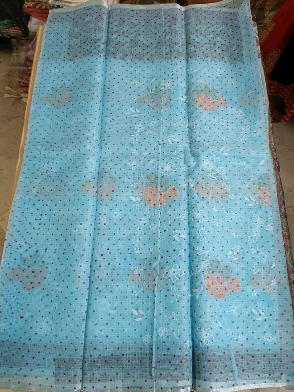 kota embroidaey - sky blue