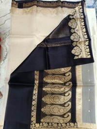 PURE HANDLOOM ORGANZA TISSUE - cream