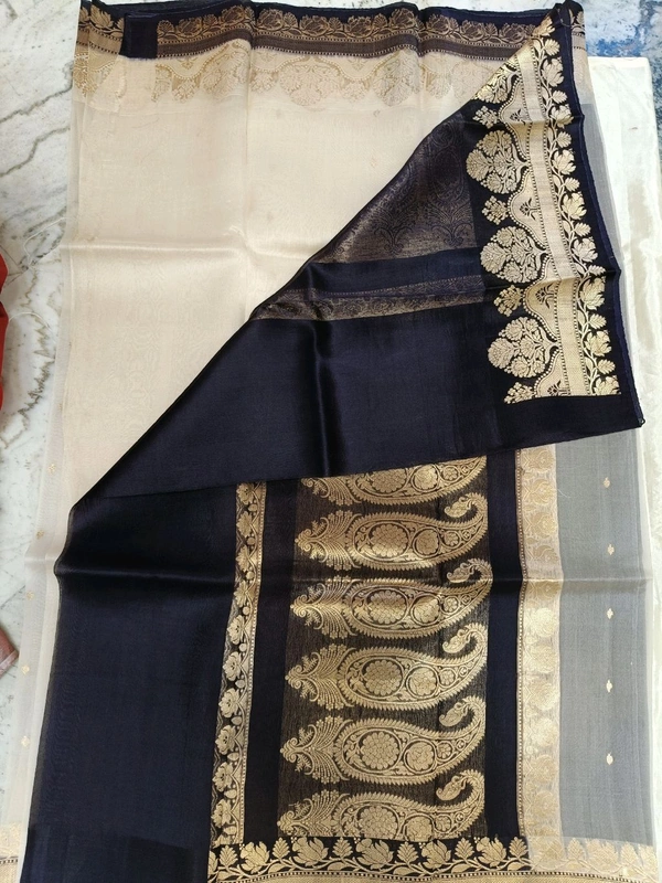 PURE HANDLOOM ORGANZA TISSUE - cream