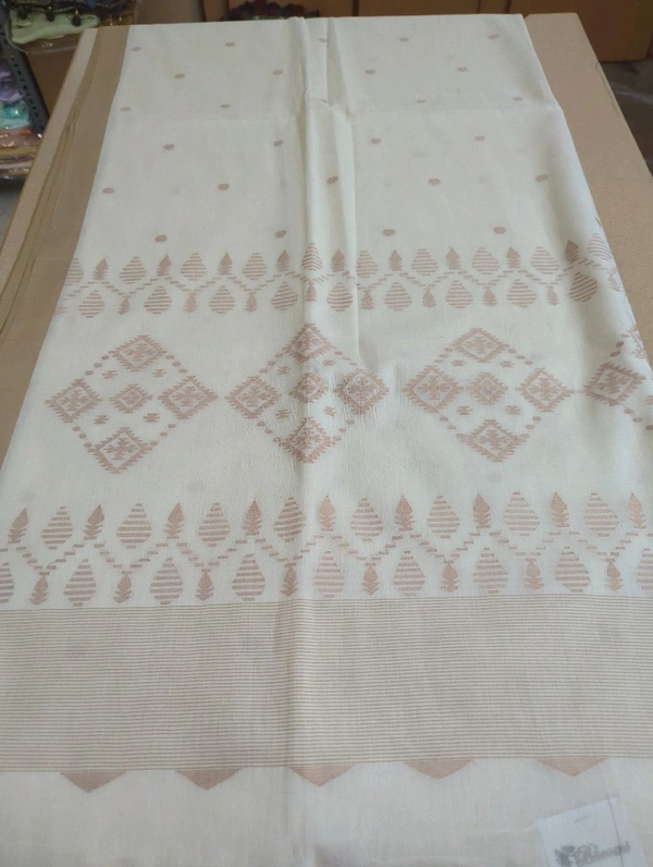 pure handloom khadi cotton - White