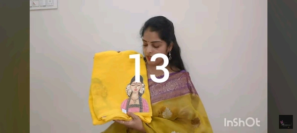 Soft Organza Saree With Face Work - Gold