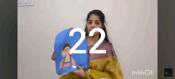 Soft Organza Saree With Face Work - Dark Blue