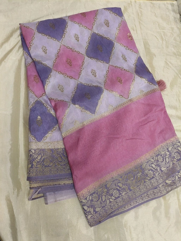 MUNGA SILK SAREE - Lavender Rose
