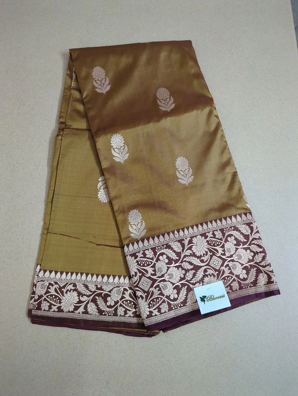 Pure Handloom Katan - Brown