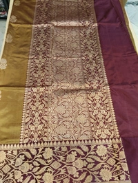Pure Handloom Katan - Brown