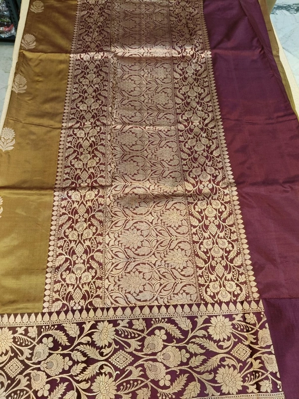 Pure Handloom Katan - Brown