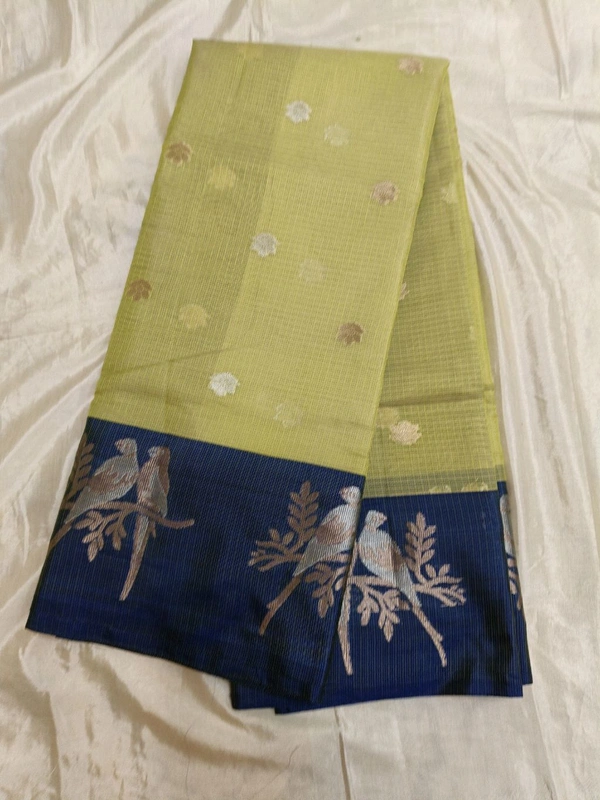 Silk Kota Weaving - Celery