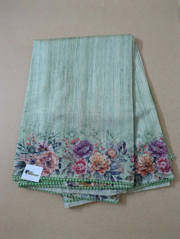 Tusser Work - Mint Green