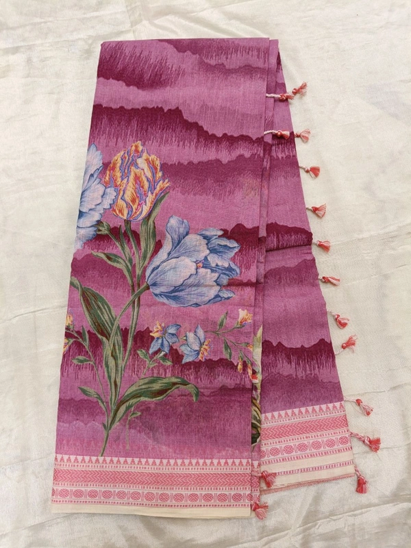 Pure Handloom Khadi Cotton - Violet Eggplant