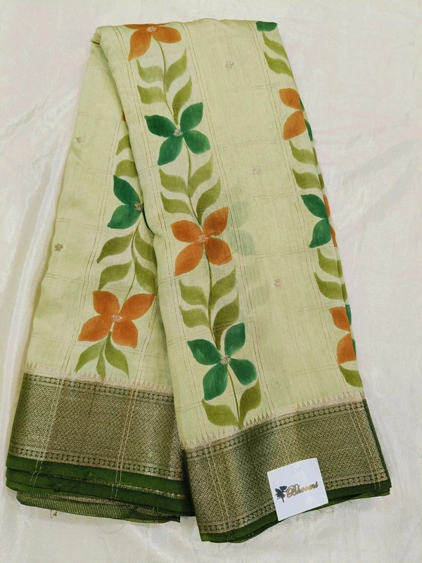 Chiniya With Handprint - Snowy Mint