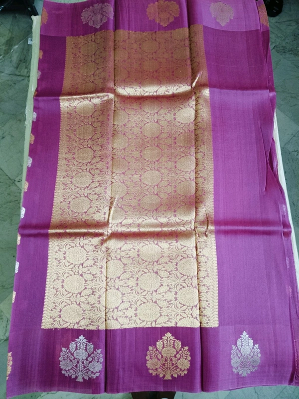 pure handloom kora - pink