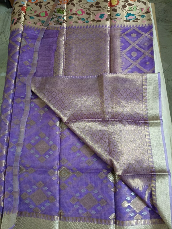pure Handloom Silk Kota - violet