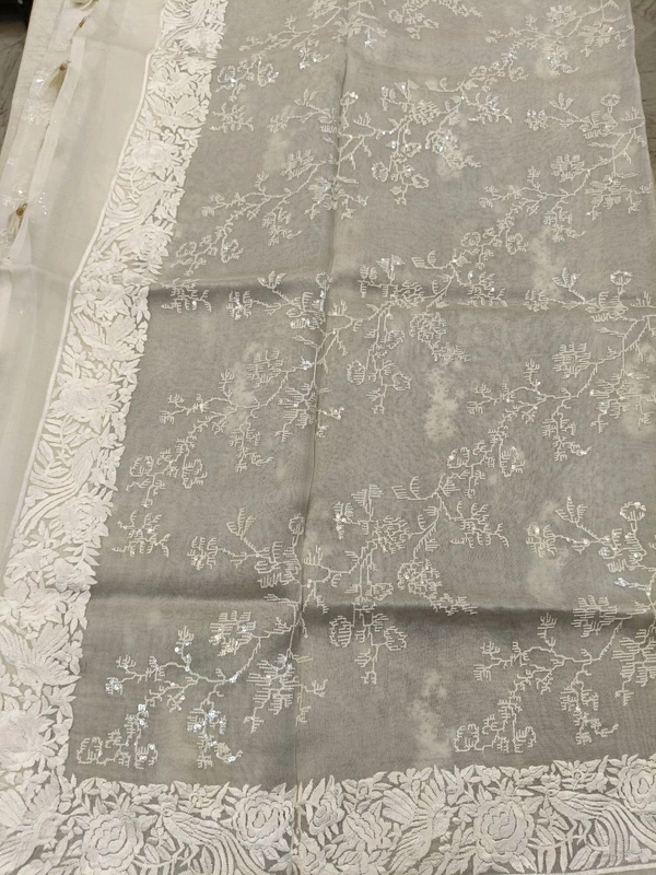 PURE ORGANZA EMBRROIDARY - White