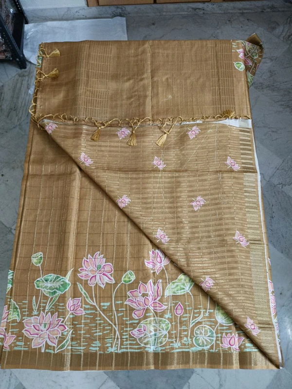 Tusser Hand Paint - Brown