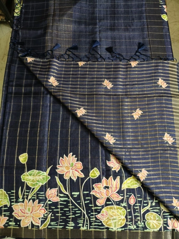 Tusser Hand Paint - Pigment Indigo