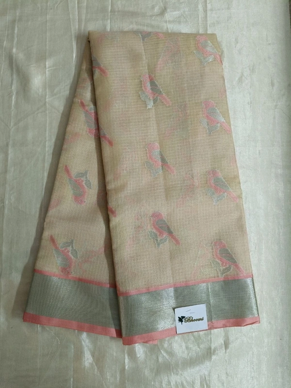Silk Kota Designer - cream