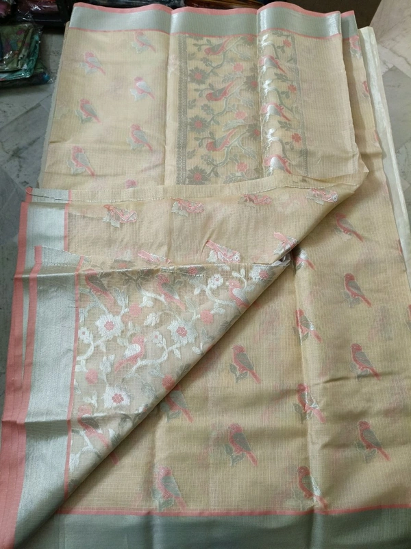Silk Kota Designer - cream