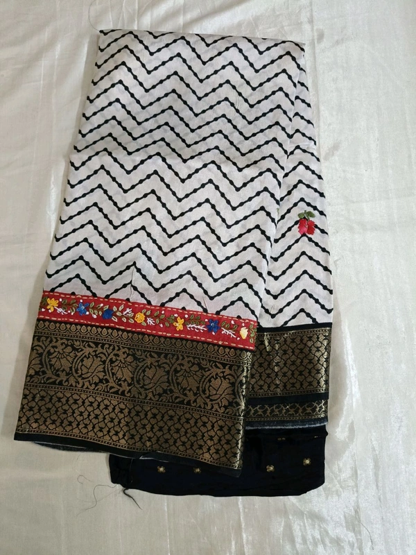 soft silk kantha - Black