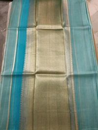 Pure Handloom Organza - ocean blue