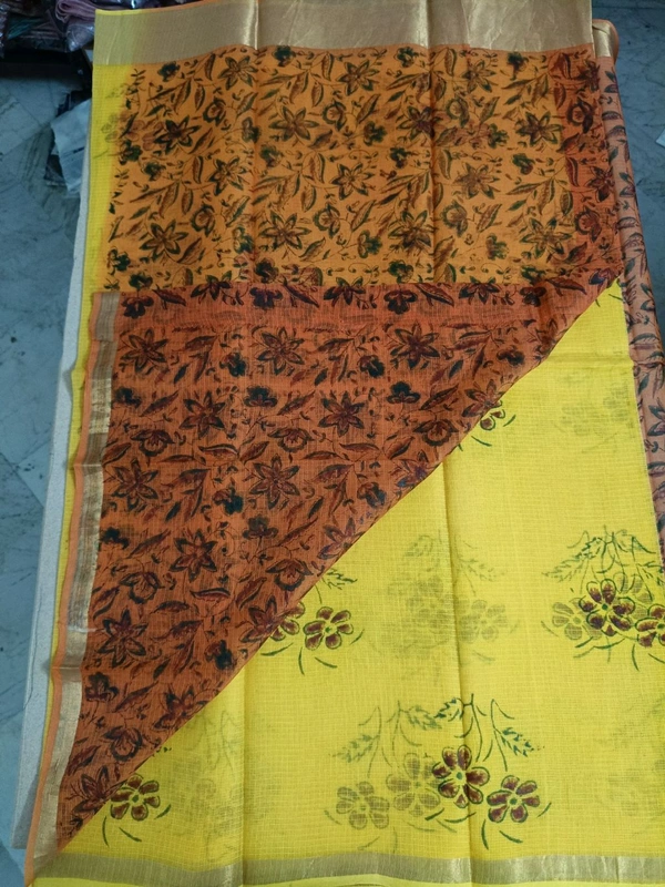 pure cotton kota - Yellow