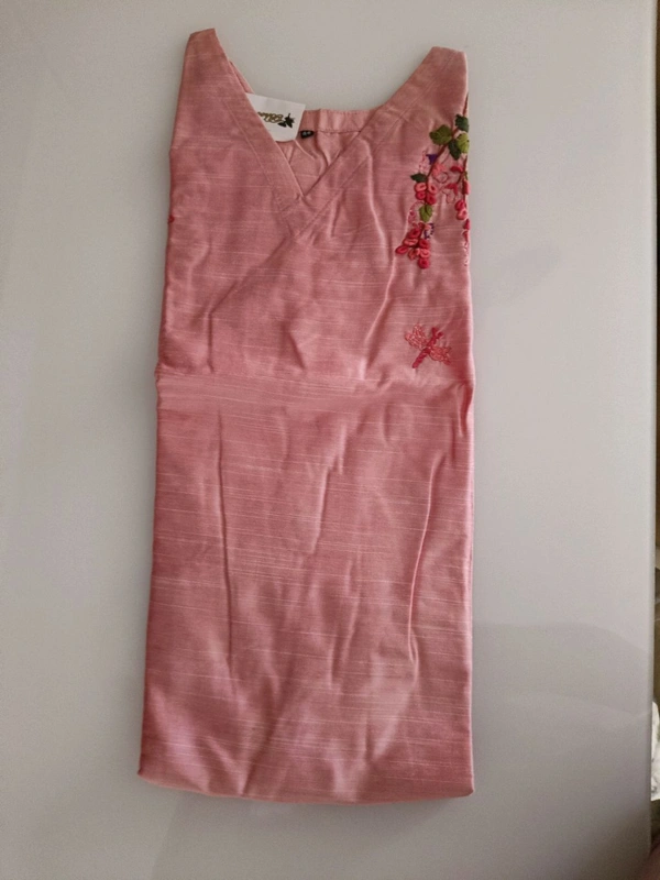 Soft Tusser Handwork Kurti - Sundown, 46