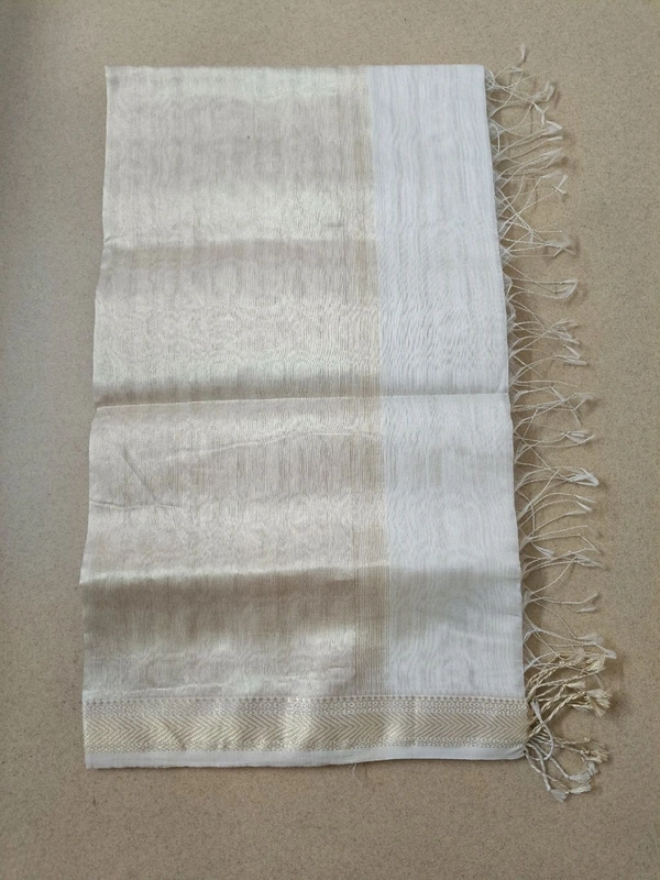 Pure Handloom Maheswari - cream