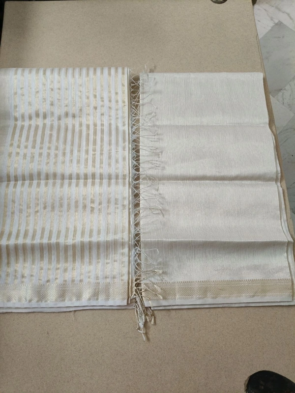 Pure Handloom Maheswari - cream