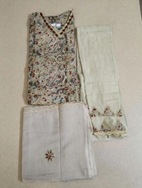 Pure Mul Cotton Suit  - 38, light brown