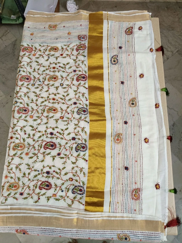 Pure Kerala Cotton - White