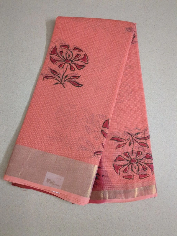 pure cotton kota - orange 2