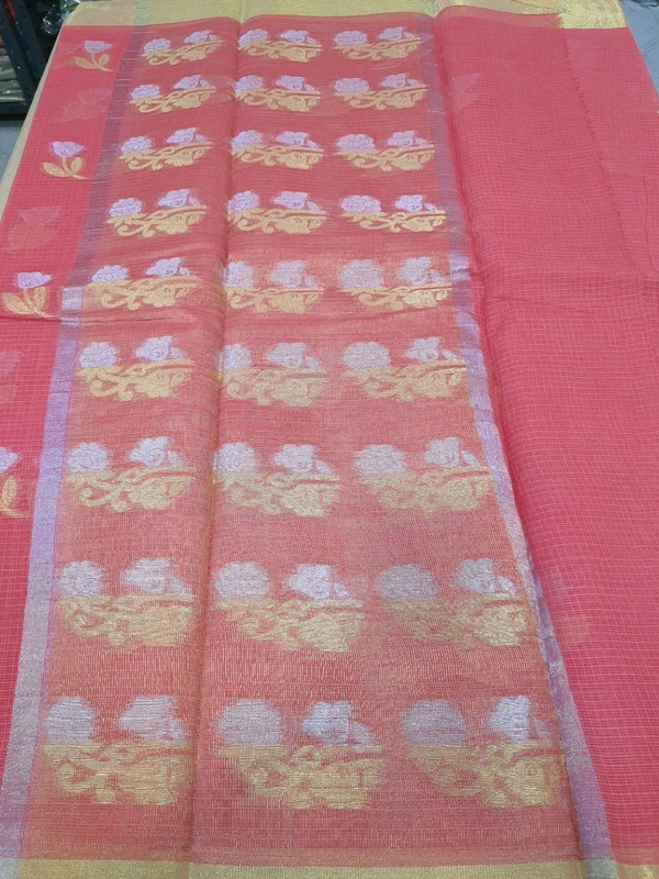 pure cotton kota weaving - Wild Watermelon