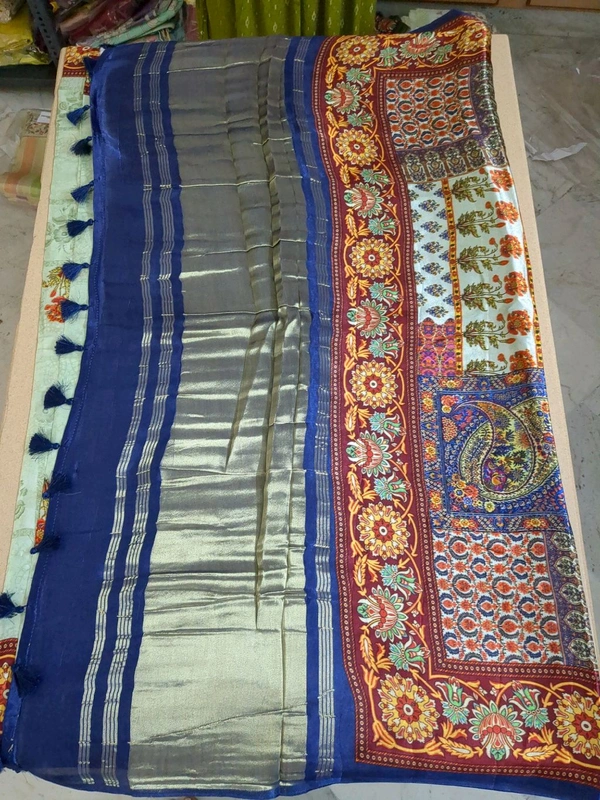 Pure Gajji Silk - mint green