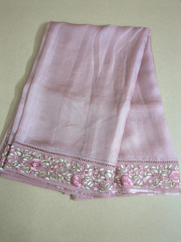 pure silk kota pythani - Pink Lace