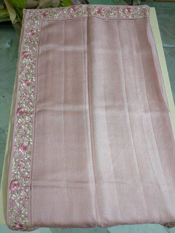 pure silk kota pythani - Pink Lace