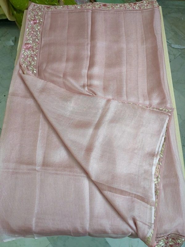 pure silk kota pythani - Pink Lace