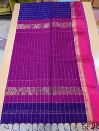 Pure Handloom Maheswari - Pigment Indigo