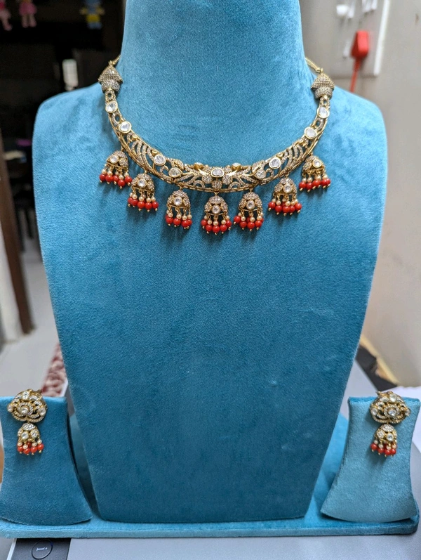 Party Wear Neckset - Red