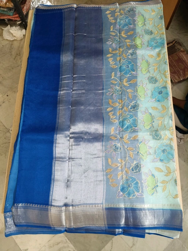 Pure Organza Work - aqua blue