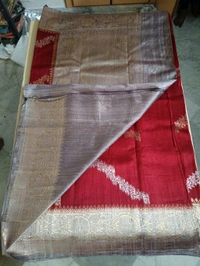 Pure Handloom Raw Silk - Red